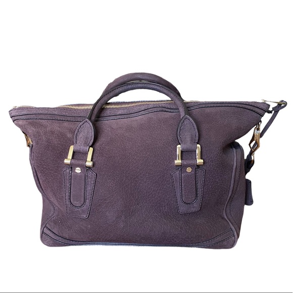 Burberry Kirley Satchel + Wallet Brown Cow Grain Pebbled Leather - Picture 2 of 16